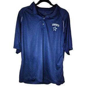 Dallas Cowboys Polo Shirt XL Navy Embroidered Logo